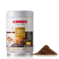 Kimbo Il Caffe Di Napoli Aroma Gold 100% Arabica Ground 250g - Tin 7 Kimbo Il Caffe Di Napoli Aroma Gold 100% Arabica Ground 250g - Tin -Coffee Shop AromaGold250gGroundCan Main