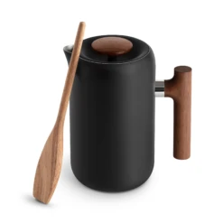 Fellow Clara French Press - Walnut -Coffee Shop Clara FrenchPress Walnut AgitationStick