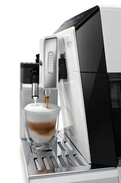 Refurbished DeLonghi Eletta Cappuccino In White ECAM44660W -Coffee Shop ECAM44660WElettaWhiteLatteCrema