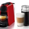 Nespresso Essenza Mini Espresso Machine By DeLonghi With Aeroccino - Ruby Red -Coffee Shop EN85RAE
