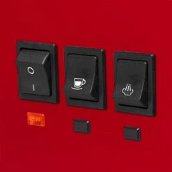 Gaggia Classic Evo Pro Espresso Machine In Cherry Red With Blackened Oak -Coffee Shop GACLASSICEVOPRORED 0001L 0dd2eacb a517 40bd 86b8 91bf959e6a49