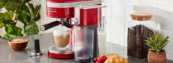 KitchenAid® Automatic Milk Frother Attachment - Empire Red -Coffee Shop KitchenaidMilkFrotherEmpireRedBanner
