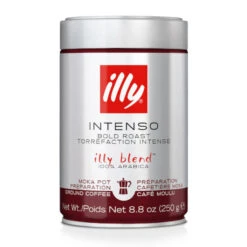 Illy Moka Intenso Ground Dark Roast Coffee